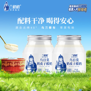 兰格格乌日莫奶皮子低温酸奶620g正宗内蒙古浓稠大瓶 官方正品