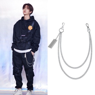 饰西裤 链男嘻哈朋克金属链条挂链装 链子配饰ins腰链挂饰 裤 牛仔裤