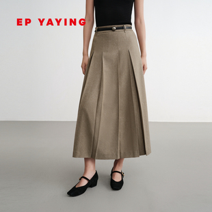 3415A 2025新款 EP雅莹蓝标系列 可机洗通勤质感百褶裙a摆半身裙