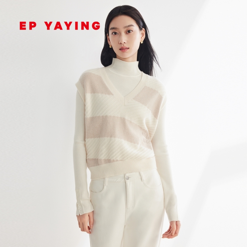 EPYAYING/雅莹羊绒v领针织背心