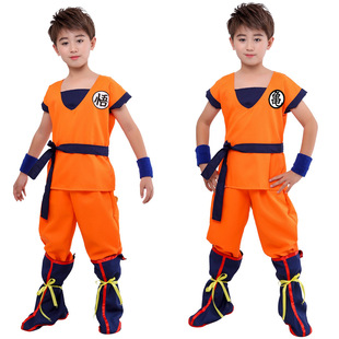 七龙珠超级赛亚人孙悟空儿童演出衣服装 扮 万圣节COS服装 跨境热卖