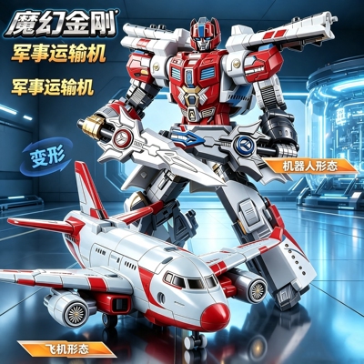 男孩玩具形机器人机甲飞机金刚