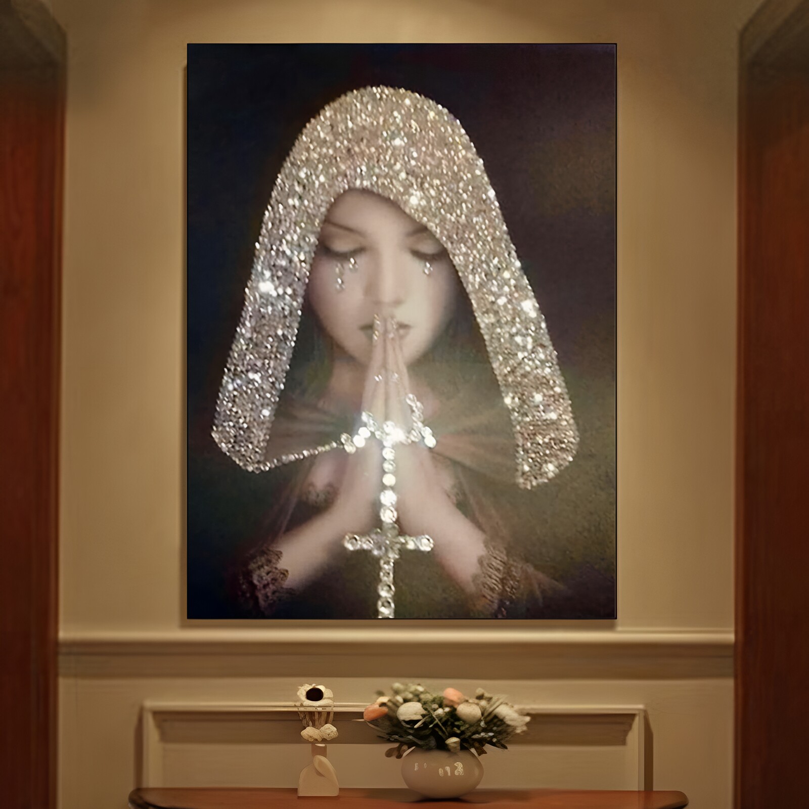 祈祷的女孩钻石画欧式新款少女
