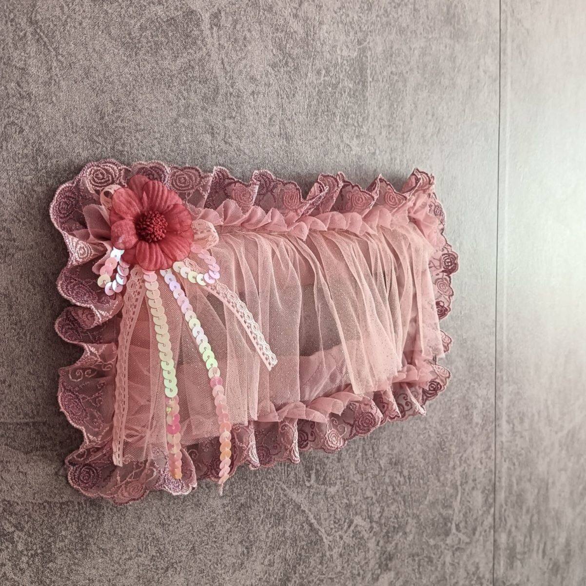 新款可视门铃电话套贴墙遮挡装饰盒对讲蕾丝电表防尘罩(可定做)