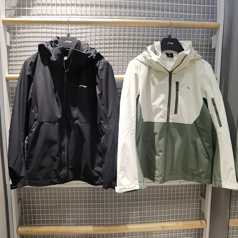 李宁运动风衣女子连帽