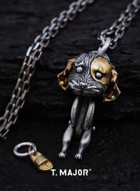 T.MAJOR纯银做旧重工项链