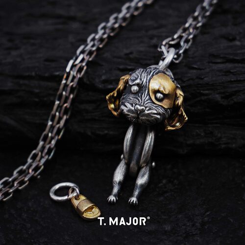 T.MAJOR纯银做旧重工项链