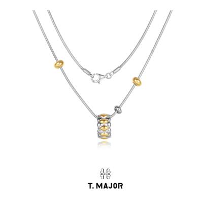 曼陀罗系列 凸面双色拼接古董吊坠项链