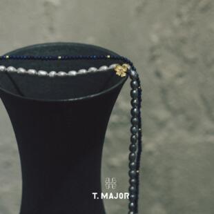 山茱萸系列 青金石金色混搭细项链