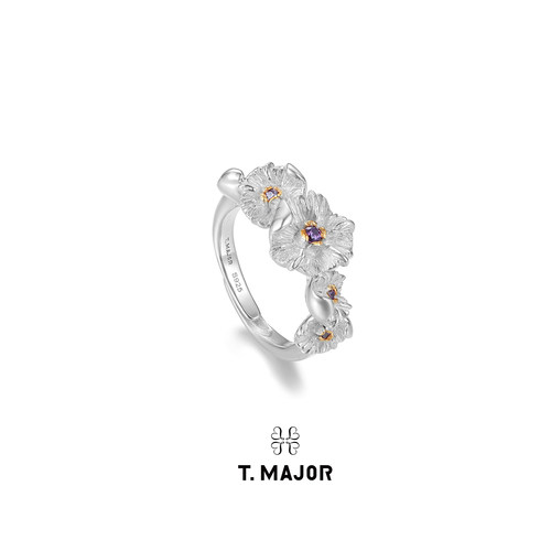 绽放立体曼陀罗花T.MAJOR开口戒