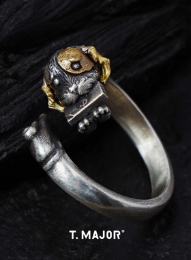 T.MAJOR开口戒宝石做旧