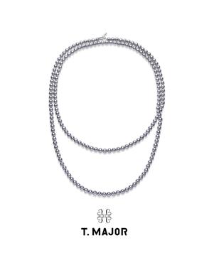 山茱萸系列灰珍珠项链