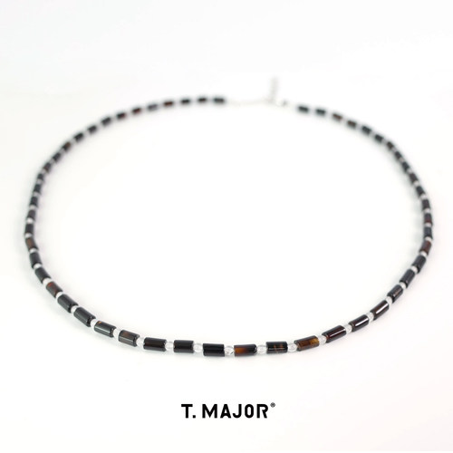 T.MAJOR黑玛瑙白水晶短项链