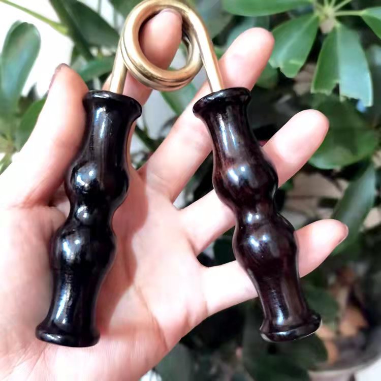 紫光檀木握力器乌木手掌握力器木质锻炼手腕按器