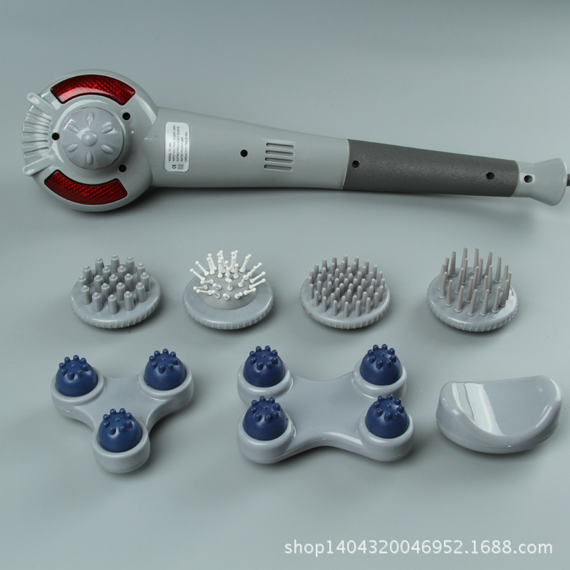 红外线按摩棒多功能按摩锤七合一大力无极变速电动按摩器减压