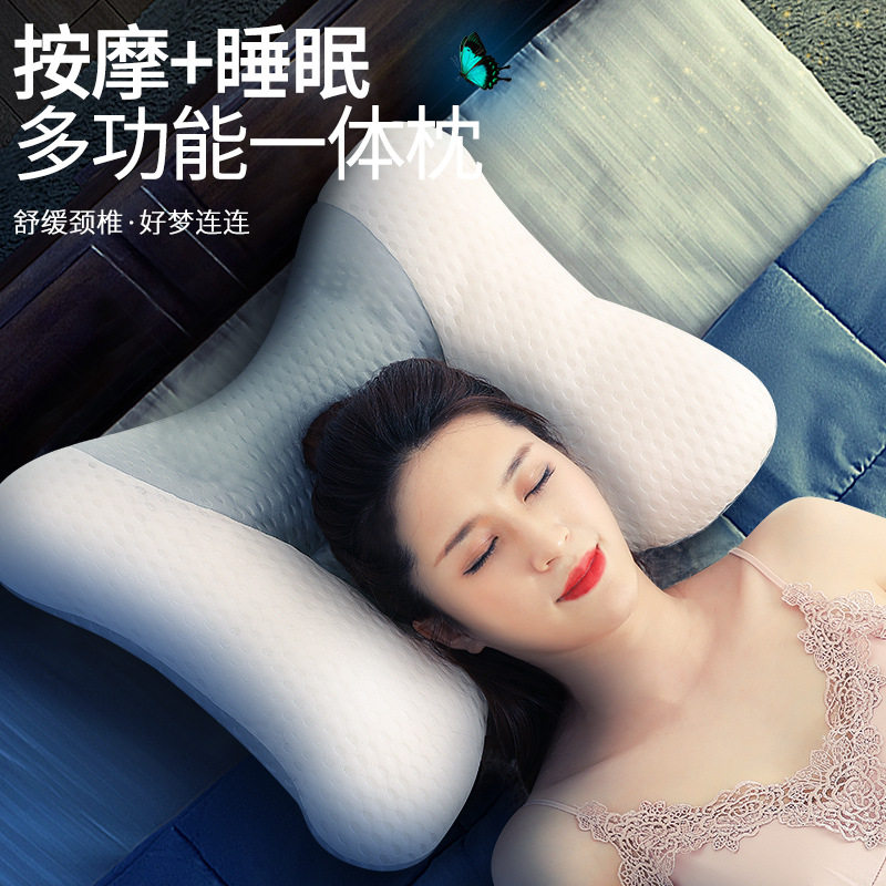 颈椎按器家用多功能气囊牵引护颈电动加热揉捏颈部腰部按枕头