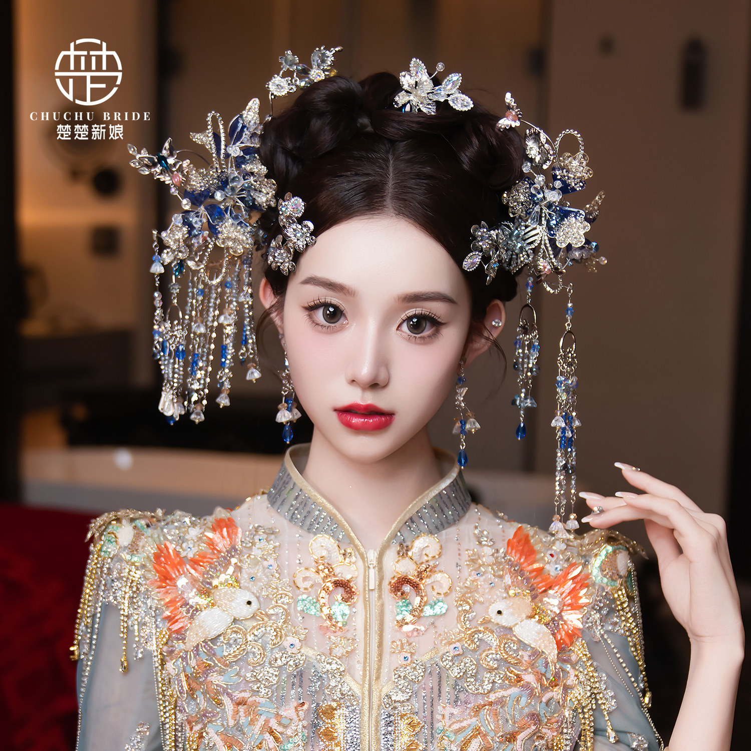 新款中式新娘秀禾服头饰