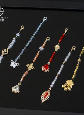 古装秀禾服额饰眉心坠减龄配件古典婚礼秀禾服龙凤褂百搭头饰配饰