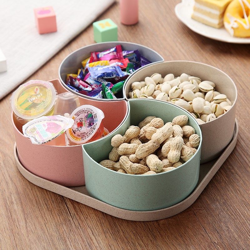北欧家用干果盘糖果零食盒客厅创意水果盘塑料分格带盖瓜子坚果盘|ruв категории посуда, посуда, фрукты бассейна/компот/корзина - от Buy2taobao.com для оказания профессиональной услуги покупки агента Taobao
