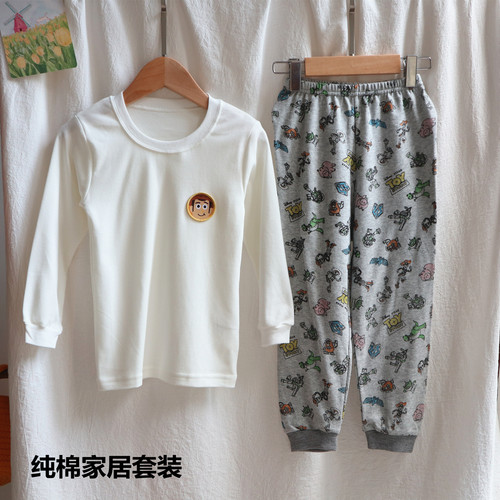 b061出口外贸儿童秋冬卡通家居服
