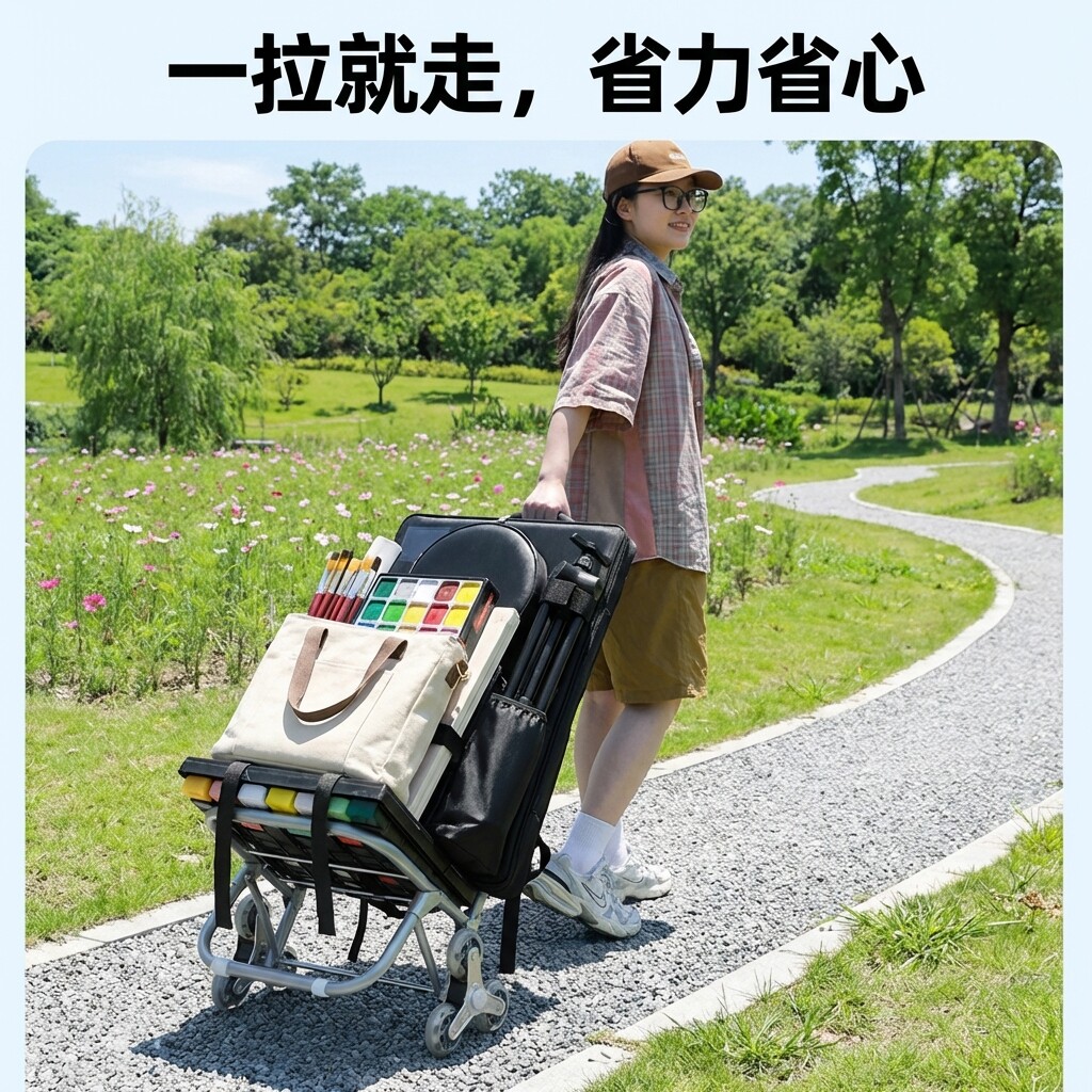 美术生联考校考大容量写生车图片