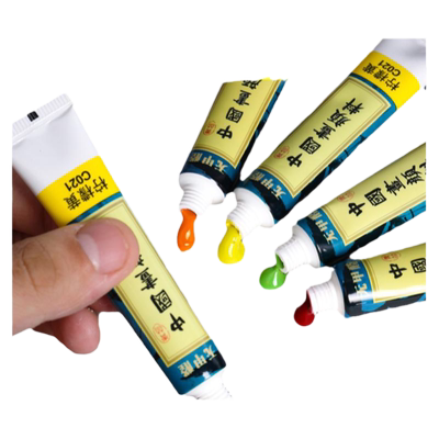 青竹画材官方旗舰店国画颜料单支 中国画颜料单色藤黄白色钛白国画颜料山水水墨牡丹颜料花青藤黄石青包邮