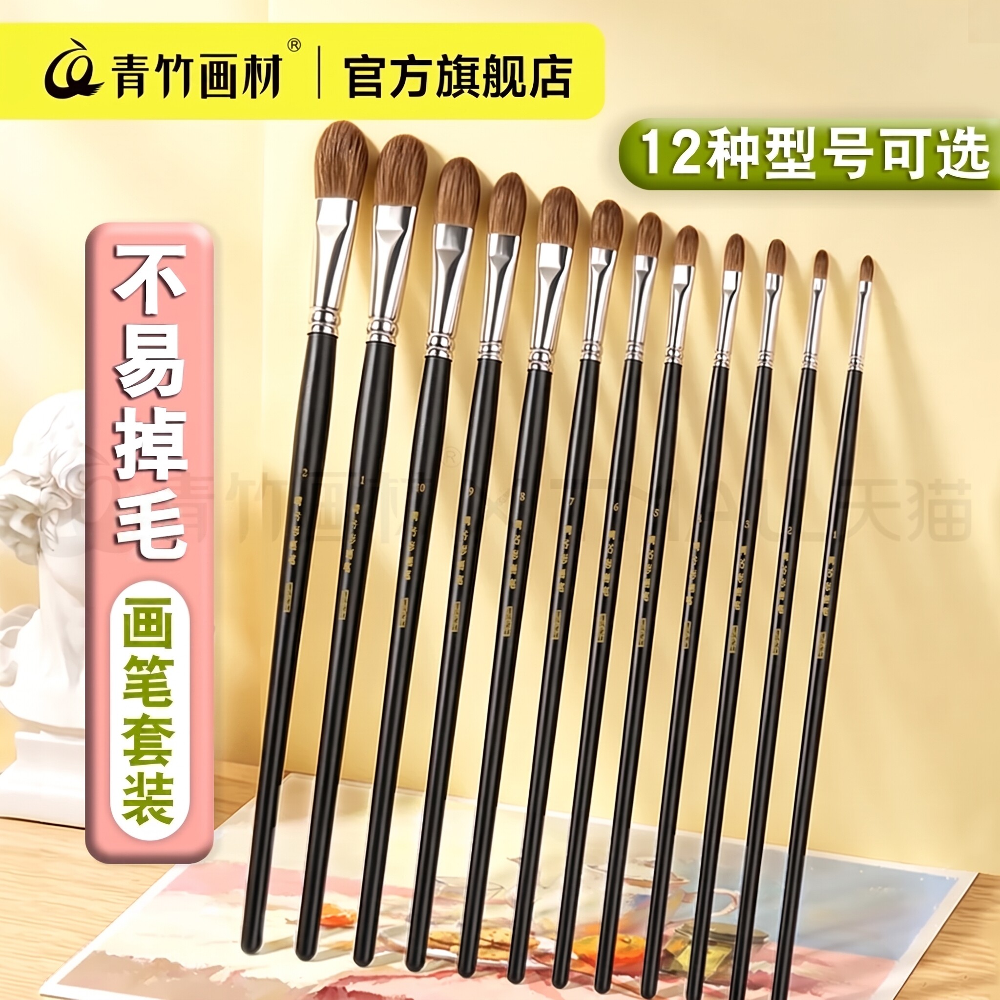 【型号可选】青竹鸭舌水粉笔套装图片