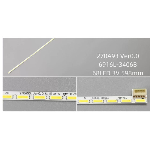 适用27寸液晶LM270WF7 SSD3 灯条 270A93 6916L-3406B 68灯 灯管