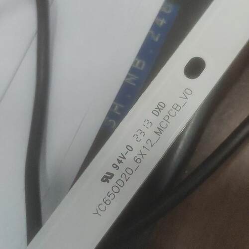 组装拼接屏65寸液晶电视YC650D20_6X12_MCPCB_V0灯条铝板背光LED