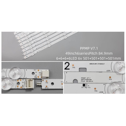 PPMP V7.1 49inch 6Series Pitch 灯条MB20UW13T08507 Sn-Ag-Cu