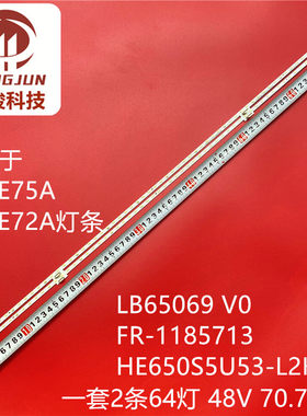 适用海信H65E72A 65E52D灯条LB65069 V0 FR-1185713屏HE650S5U53-