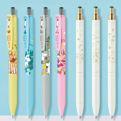 日本斑马zebra新款moomin姆明联名第三弹sarasa黑色中性笔金属笔