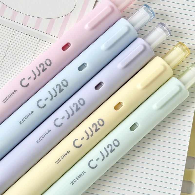 日本zebra斑马云朵中性笔JJ20抗菌笔马卡龙按动刷题0.5黑笔大容量