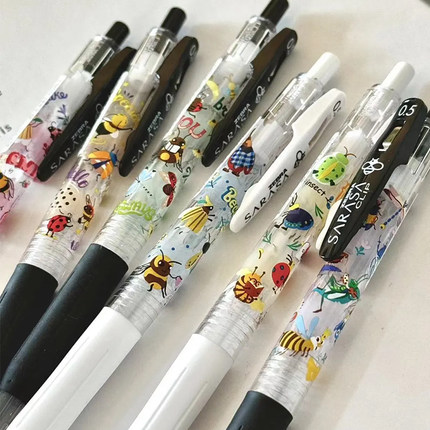 新款日本ZEBRA斑马中性笔昆虫派对限定SARASA高颜值可爱限定笔0.5