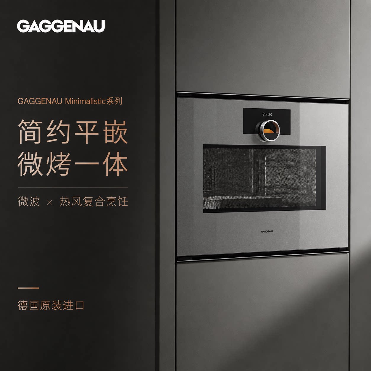 德国嘉格纳平嵌嵌入式微波烤箱图片