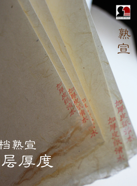 加厚皮纸清水熟宣专业绘画高档双层加厚中国工笔重彩壁画创作专用