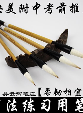 柔韧相宜初学者行楷隶书法国画水墨绘画专用兼毫小号中号大号毛笔