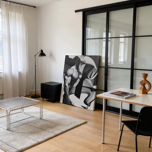 抽象艺术肌肉男幻想轮廓男体黑白调玄关装饰画公寓布置人体艺术