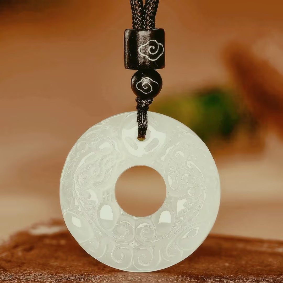 非金属琉璃项坠/吊坠【福星高照】双面貔貅招财平安扣 古风挂件