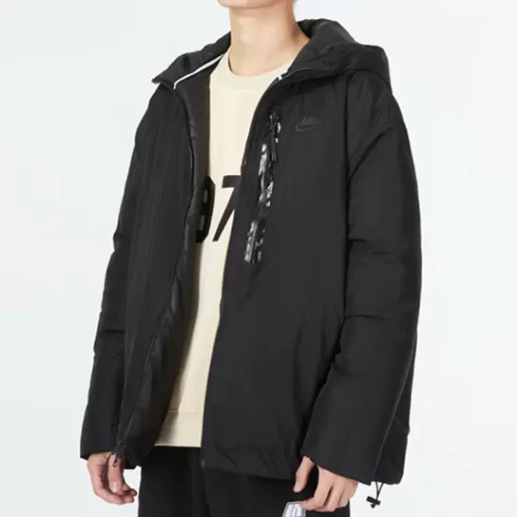 Nike/耐克 男子运动舒适休闲连帽外套防风保暖梭织棉服DQ4743-010
