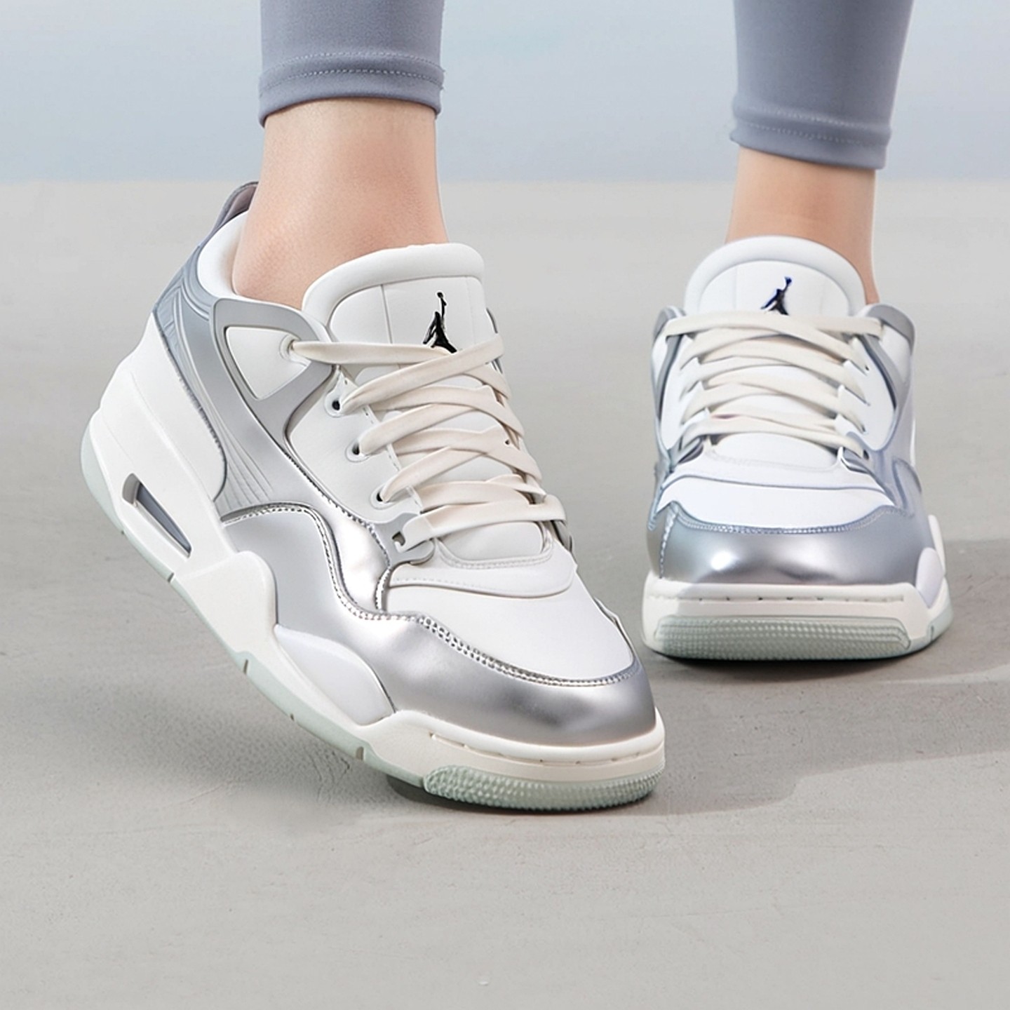 Air Jordan 4 AJ4 男女同款银白色低帮休闲运动篮球鞋HV5972-101,运动鞋new,篮球鞋,淘宝优惠券,粉丝福利购,淘宝优惠卷