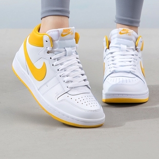 DX4976 Nike耐克Air Grey男子高帮白黄灰皮革板鞋 Tech 107 Ship