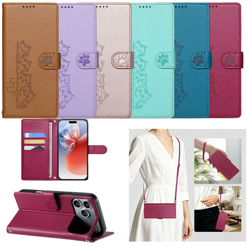 适用三星 Galaxy S26/S9/S10/S21Plus/S25/S24/S20FE/S23 FE/S24 Ultra/S21FE/Xcover 7 可爱猫压花 手机套