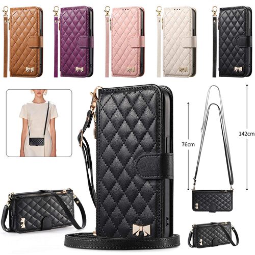 适用三星 Galaxy A17/A37/A57/A15/A36/S25/S24 Ultra/A16/A35/A55/A25 菱之韵 纯色 翻盖手机套 保护套 防摔