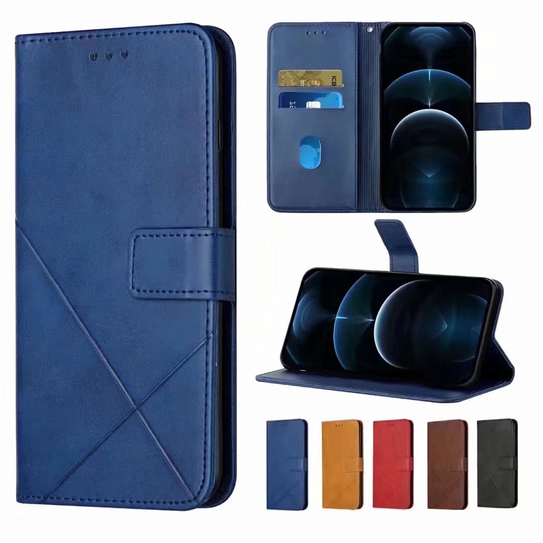 适用三星 A41/A51 4G/A71 4G/A750/A21S 纯色条纹手机皮套保护壳