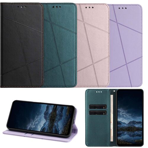 适用三星 Galaxy A17/A15/A37/A57/A36/A33/S25/S24/A52/A16/A35/A55 磁吸 商务纯色 翻盖手机套 保护壳防摔