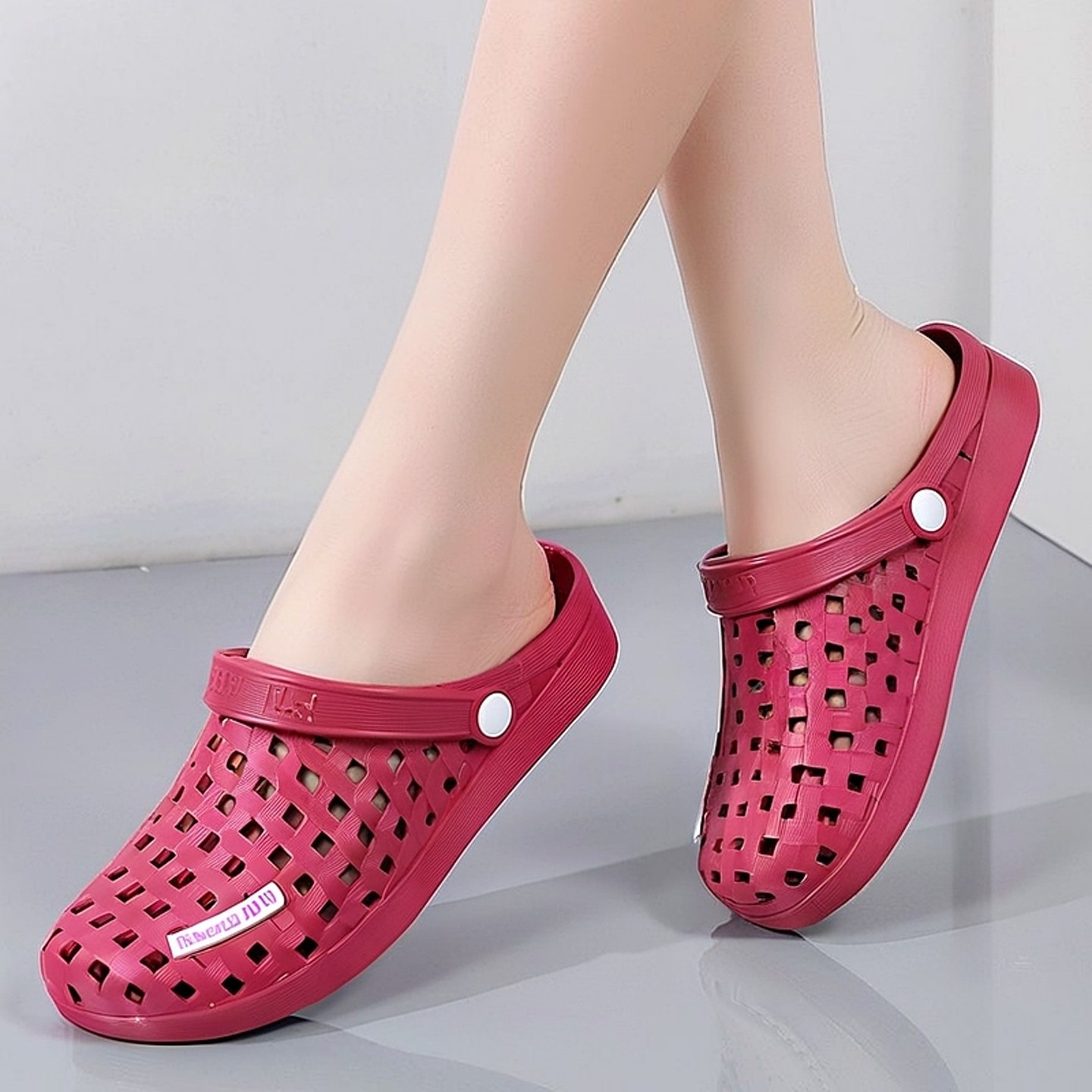 非常防滑夏季拖鞋洞洞鞋防臭橡胶包头透气老人孕妇耐磨浴室厨房鞋