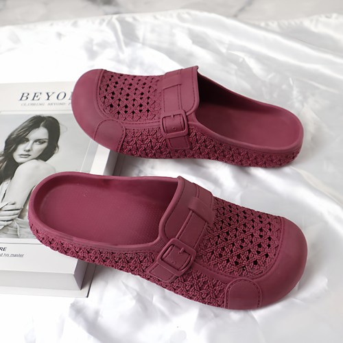 越南乳胶包头拖鞋女中老年防臭款