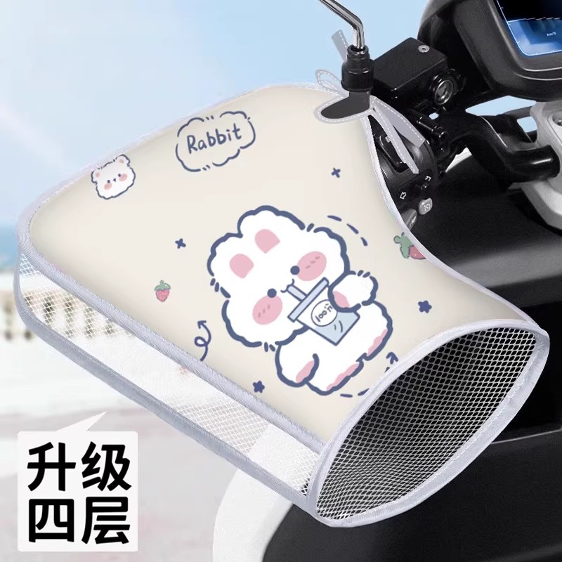 电动车防晒手套夏季电瓶机车手把套防水挡风神器电动自行车遮阳护