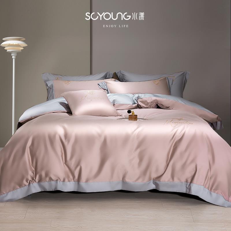 高端100S新疆长绒棉被罩床品轻奢床单床笠被套全棉纯棉床上四件套